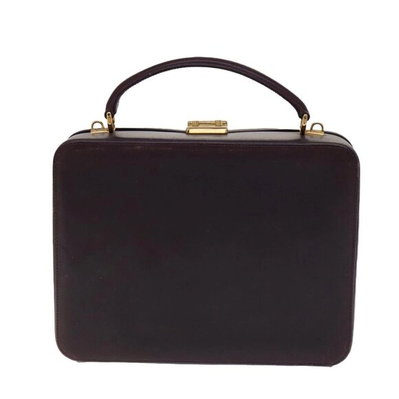 GUCCI Hand Bag Leather 2way Purple Gold Auth 107260 - Picture 2 of 16